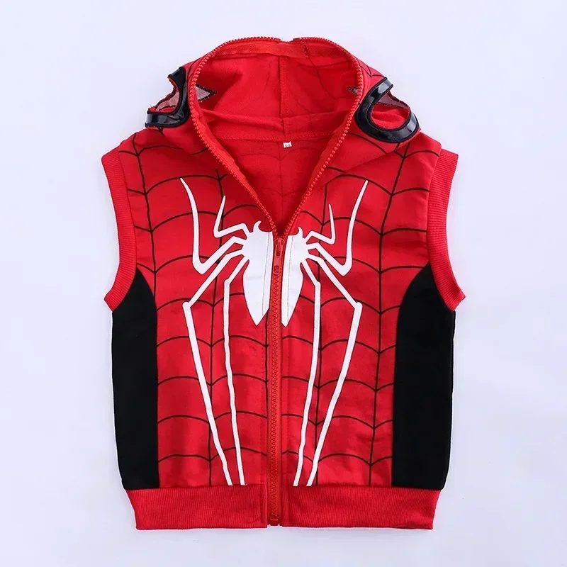 Movie Peripheral Marvels Superhero 3pcs/set Costume Autumn Sleeveless Hooded Vest T-shirt Pant Tracksuit Outfits Birthday Gift