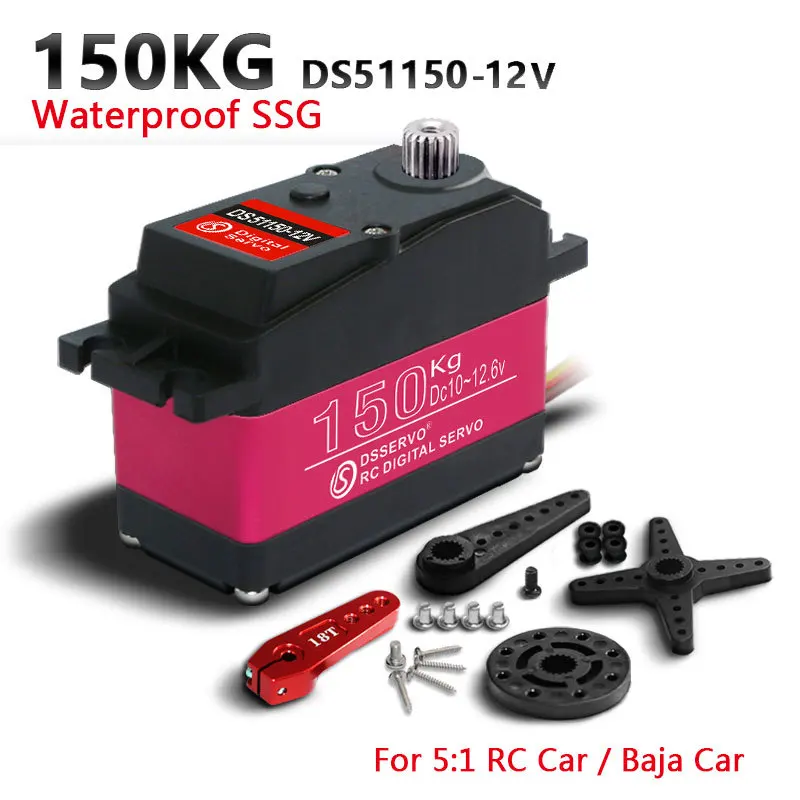 Upgraded DS51150 Dsservo 150Kg High Torque Digital Servo Suitable For Remote Control Car Steering Robot RM 12V/24V