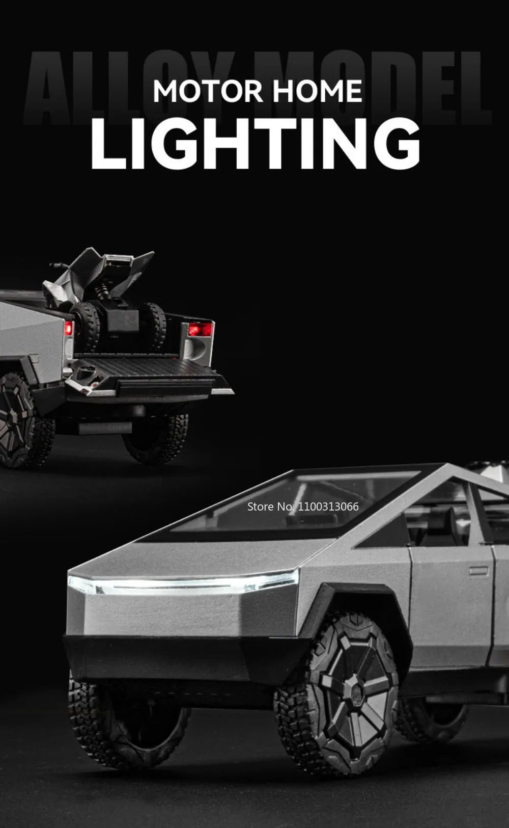 1:32 Pickup Model Car Toys Simulation Metal Diecast Truck Trailer RV Limousine Sound Light Collection Toy for Boys Gifts