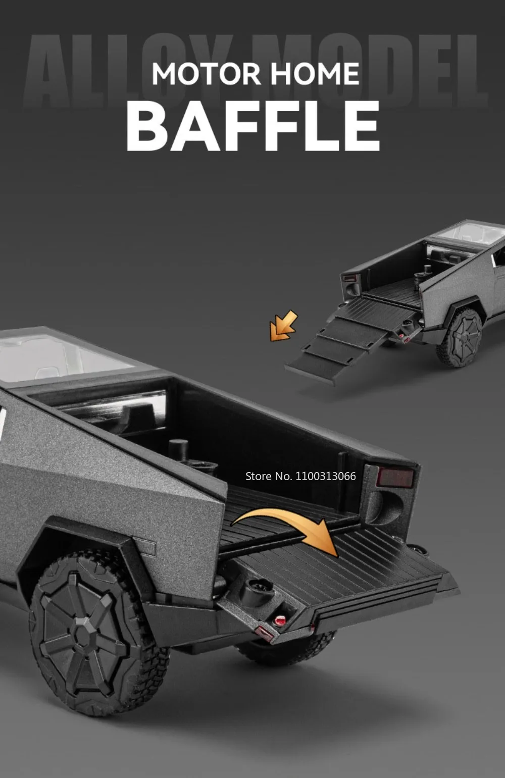 1:32 Pickup Model Car Toys Simulation Metal Diecast Truck Trailer RV Limousine Sound Light Collection Toy for Boys Gifts