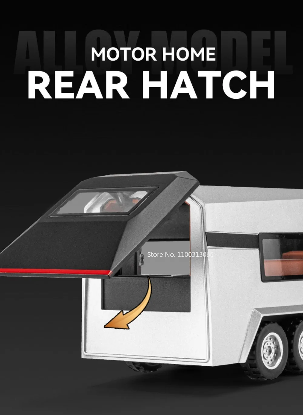 1:32 Pickup Model Car Toys Simulation Metal Diecast Truck Trailer RV Limousine Sound Light Collection Toy for Boys Gifts