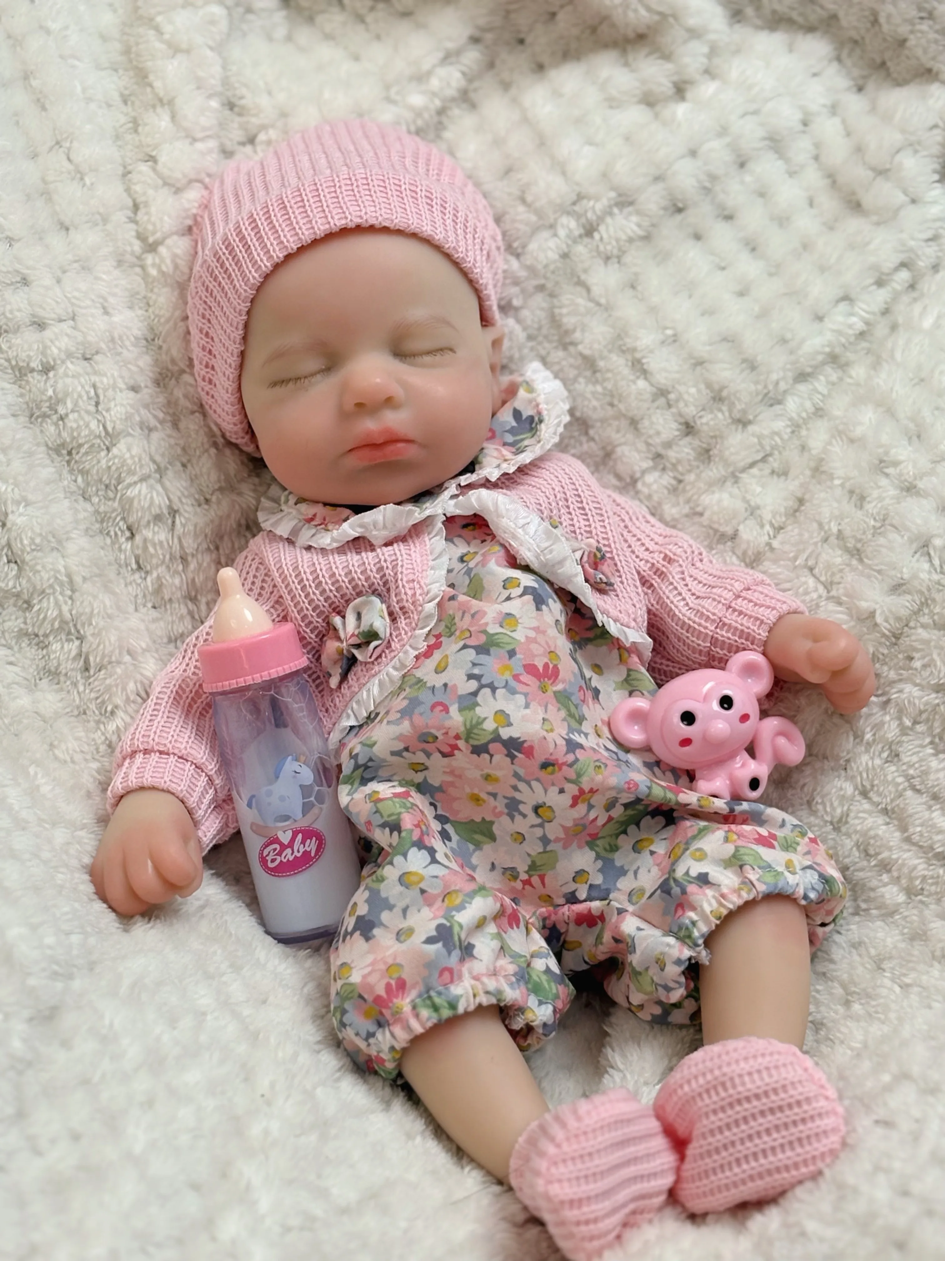 13 Inch Full Body Silicone Loulou Boy Or Girl Open Mouth Handmade Soft Touch Bebe Newborn Doll For Birthday Gifts