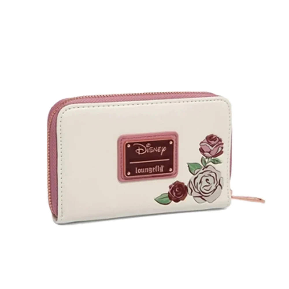 Beauty & Beast Princess Belle Flowers White Pink Wallet Mini Backpack