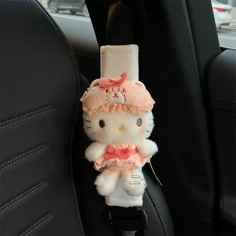 Cartoon Cat Car Seat Belt Shoulder Cover Rabbit Dog Doll Cartoon Car Interior Accessories Seat Belt Protective Cover Girl Gift