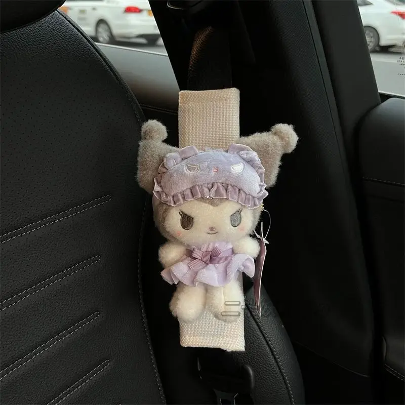Cartoon Cat Car Seat Belt Shoulder Cover Rabbit Dog Doll Cartoon Car Interior Accessories Seat Belt Protective Cover Girl Gift