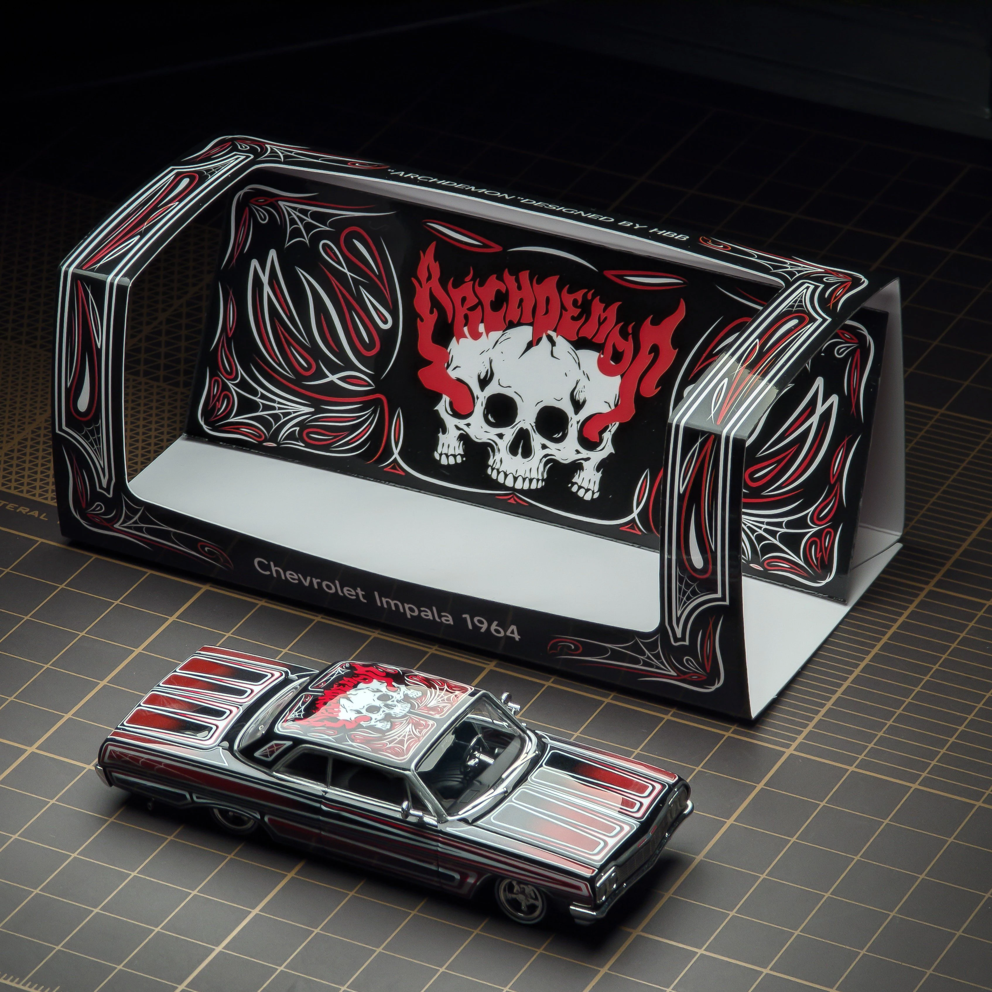 97m 1:64 1964 Impala LowRider Gypsy Rose / ARCHDEMON Diecast Model Car