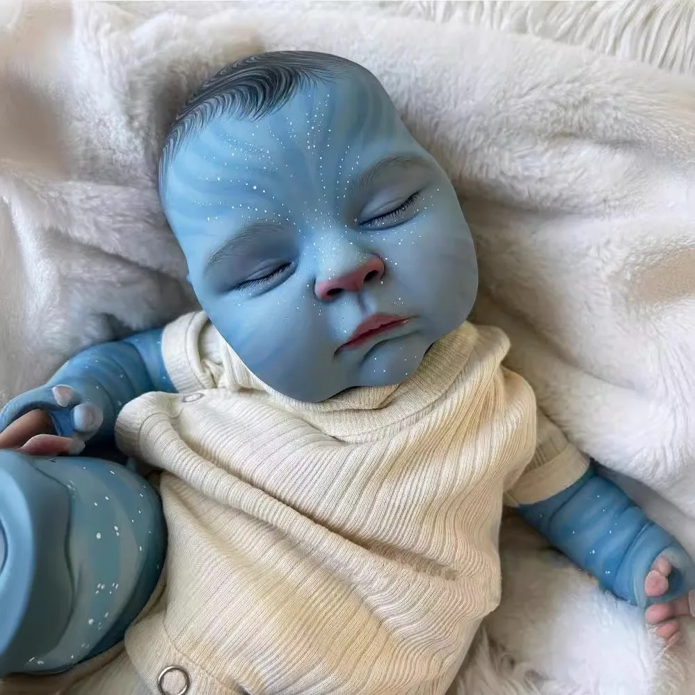NPK 19inch Hand made high quality detailed painting Peaches Avatar Lifelike Real Soft Body small doll cute handy baby
