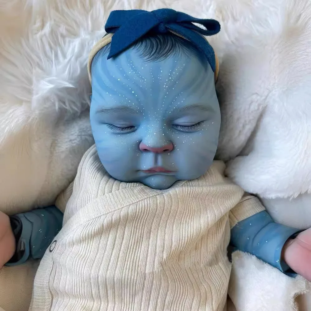 NPK 19inch Hand made high quality detailed painting Peaches Avatar Lifelike Real Soft Body small doll cute handy baby