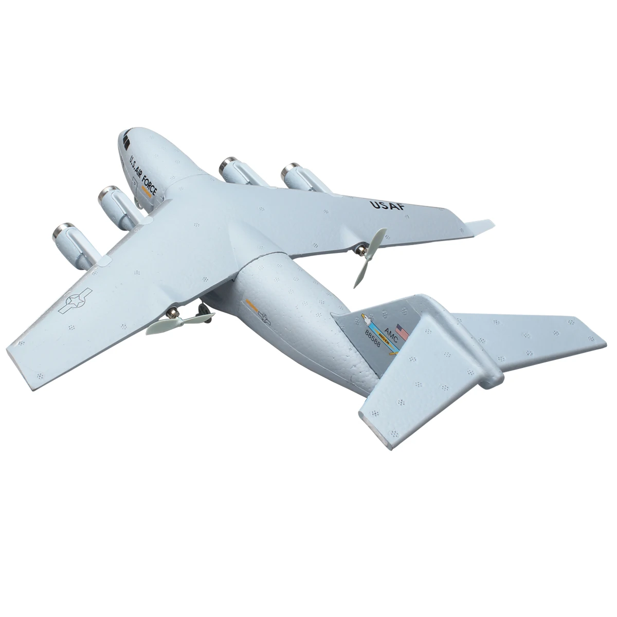 C-17 RC Drone DIY Aircraft Transport Aircraft 373mm Wingspan EPP RC Drone Airplane 2.4GHz 2CH 3-Axis Aircraft Toy for Adults