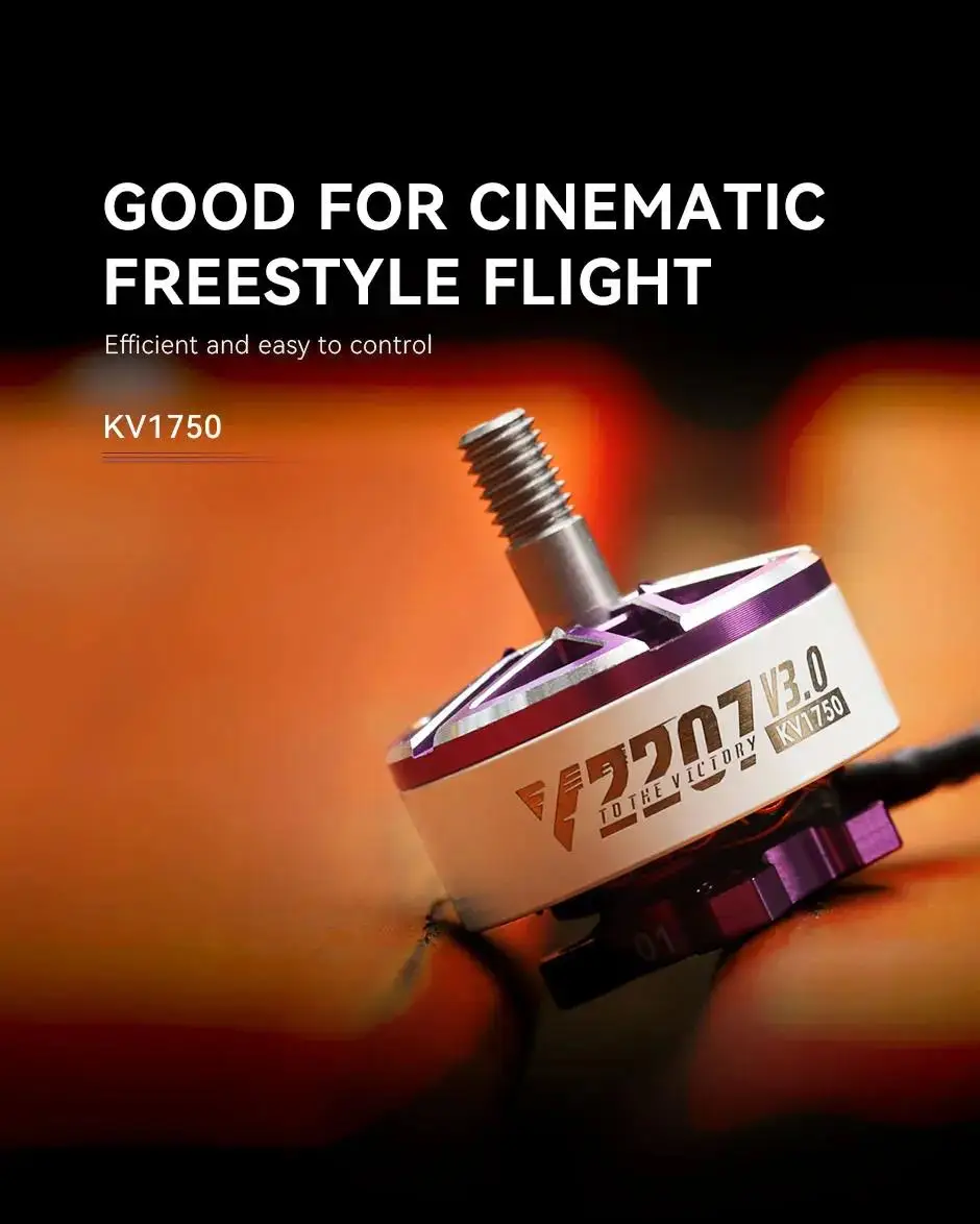 T-Hobby Velox V2207 /V2306 V3 1500kv 8S / 1750KV 1950KV 5-6S / 2550KV 4S Brushless Motor For FPV Drone Quadcopter Freestyle RC