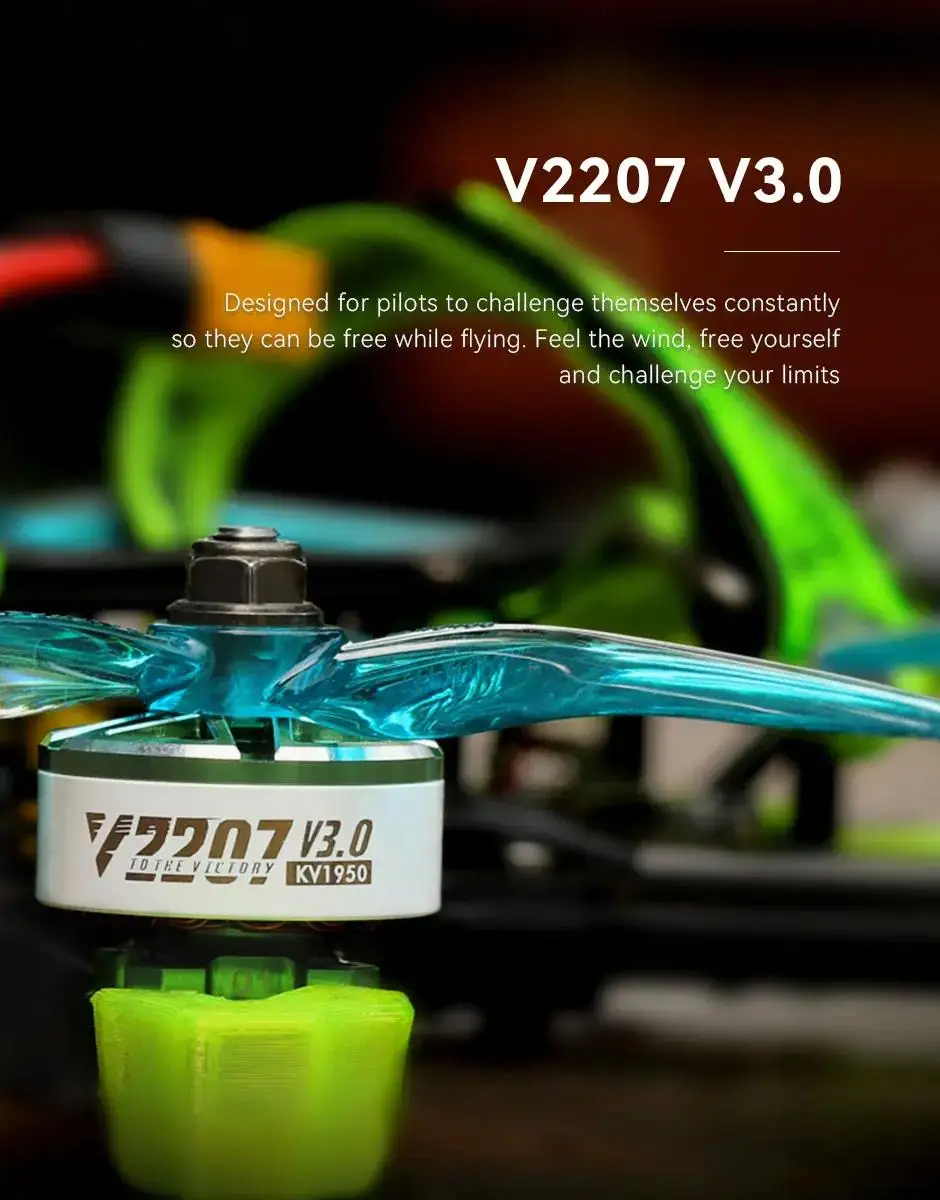 T-Hobby Velox V2207 /V2306 V3 1500kv 8S / 1750KV 1950KV 5-6S / 2550KV 4S Brushless Motor For FPV Drone Quadcopter Freestyle RC