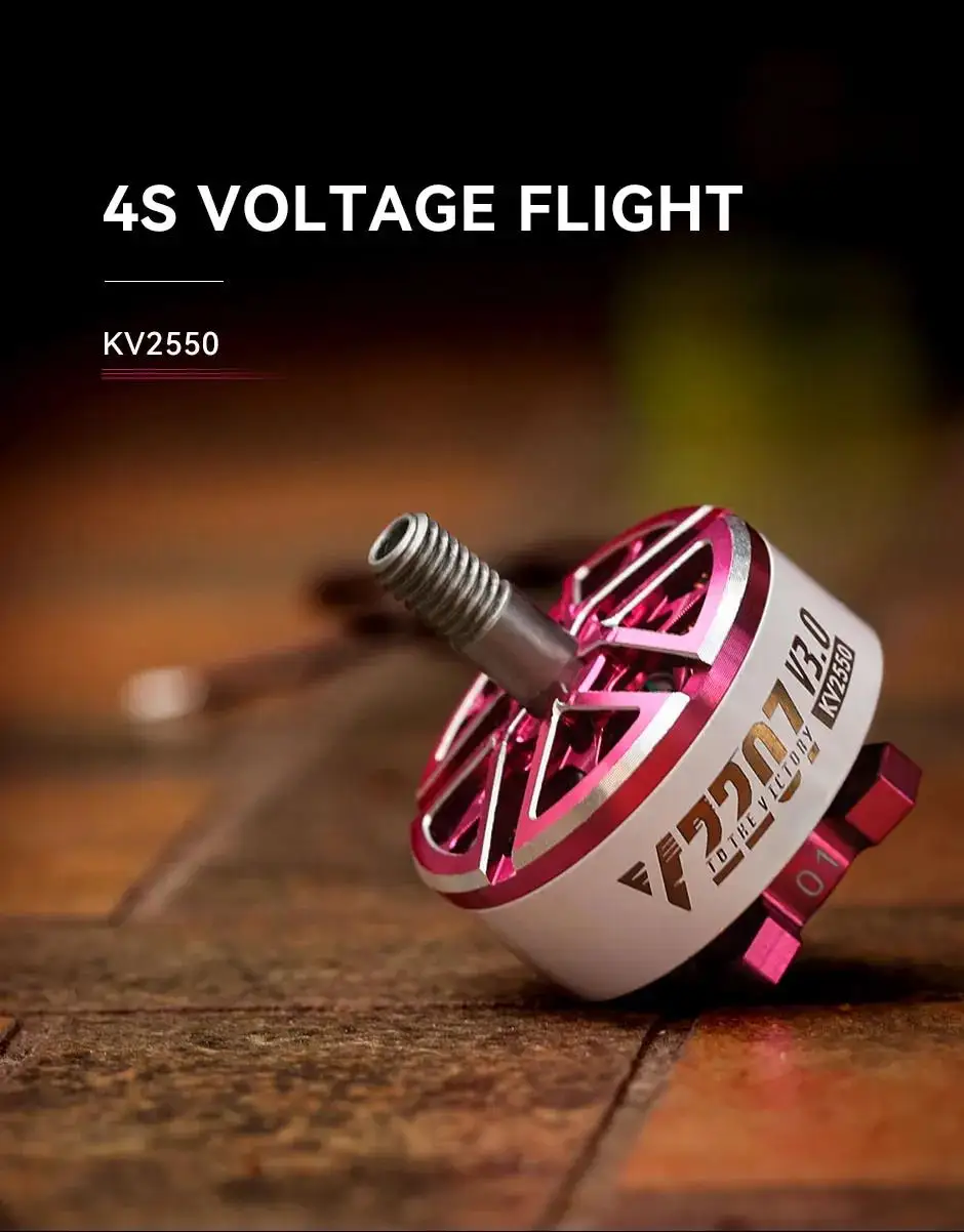 T-Hobby Velox V2207 /V2306 V3 1500kv 8S / 1750KV 1950KV 5-6S / 2550KV 4S Brushless Motor For FPV Drone Quadcopter Freestyle RC
