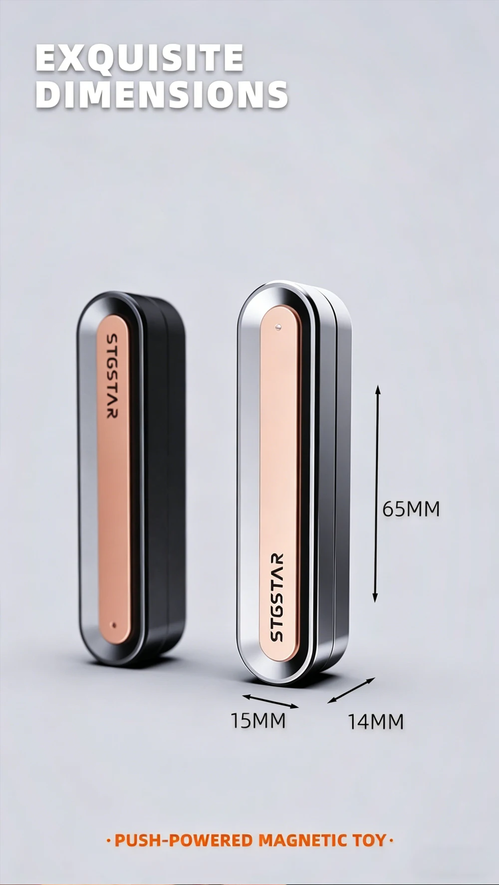 EDC Fidget Toys Magnetic Push Slider Crisp Sound Mechanical Ratchet Fidget Spinner ADHD Anxiety Stress Relief Toy ADHD Desk Toy