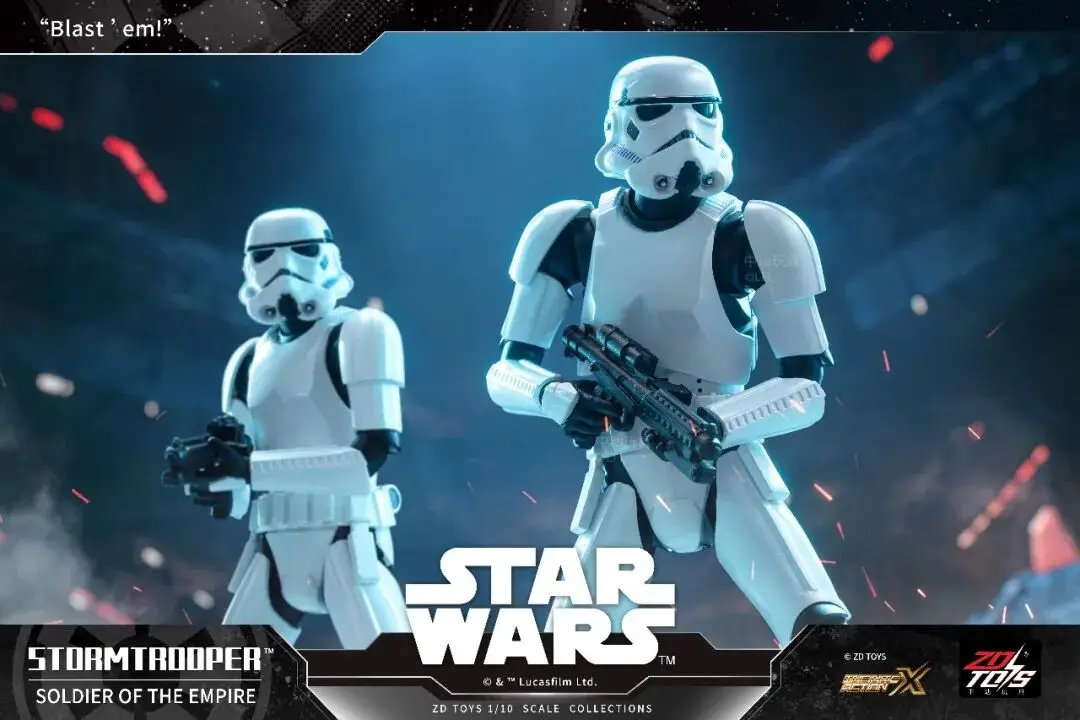 In Stock Original ZD Toy 1/10 Star Wars Darth Vader Stormtrooper R2-D2 Mandalorian Grogu Luke Action Figure Collection Toys