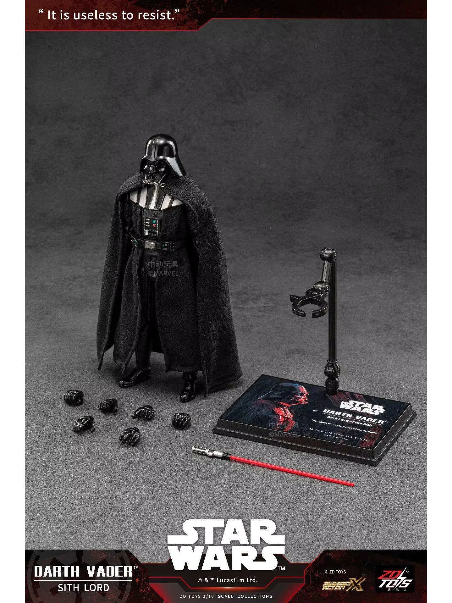 In Stock Original ZD Toy 1/10 Star Wars Darth Vader Stormtrooper R2-D2 Mandalorian Grogu Luke Action Figure Collection Toys