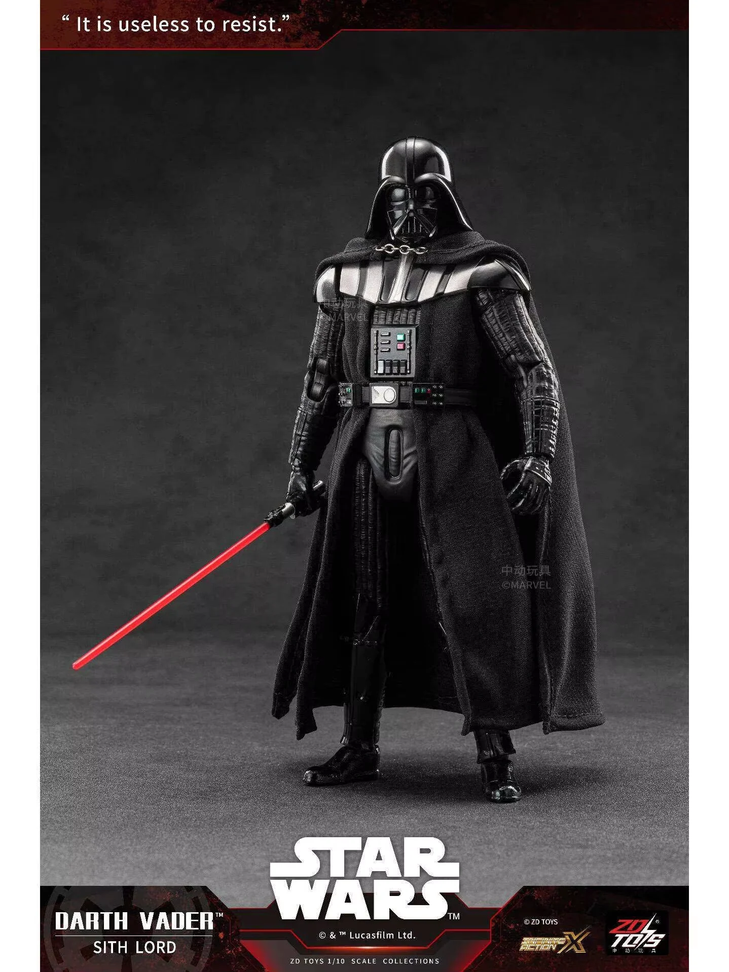 In Stock Original ZD Toy 1/10 Star Wars Darth Vader Stormtrooper R2-D2 Mandalorian Grogu Luke Action Figure Collection Toys
