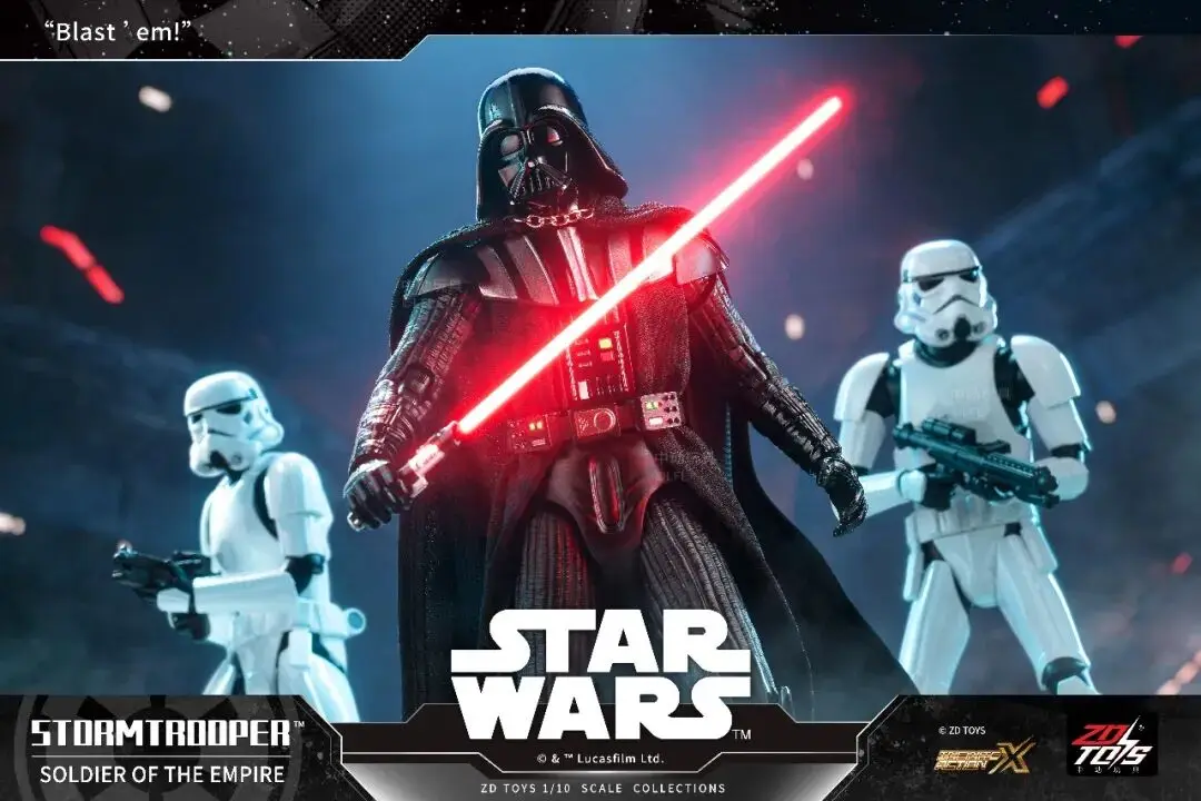 In Stock Original ZD Toy 1/10 Star Wars Darth Vader Stormtrooper R2-D2 Mandalorian Grogu Luke Action Figure Collection Toys