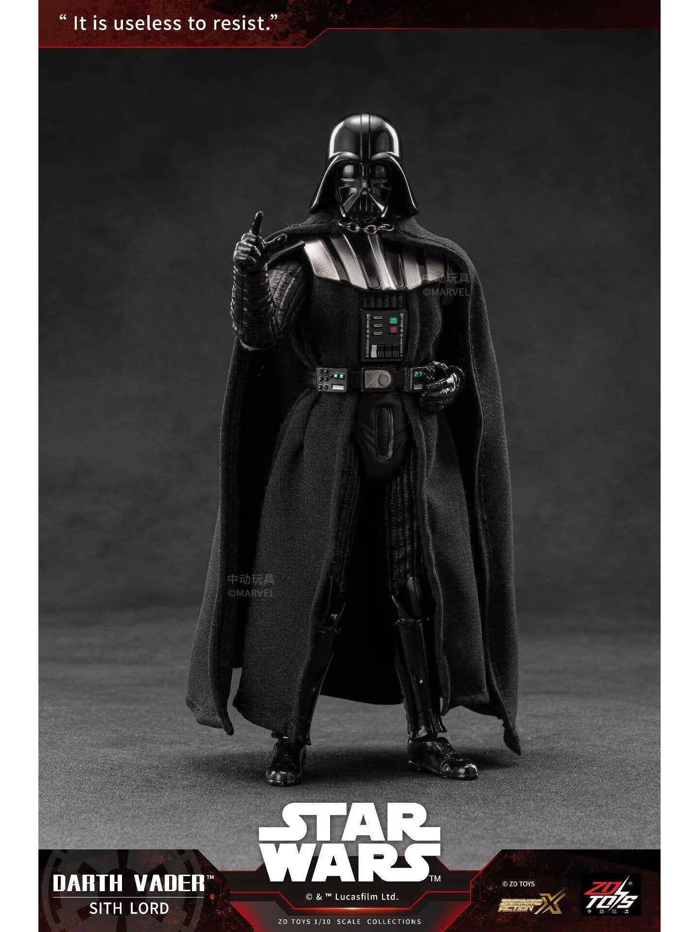 In Stock Original ZD Toy 1/10 Star Wars Darth Vader Stormtrooper R2-D2 Mandalorian Grogu Luke Action Figure Collection Toys