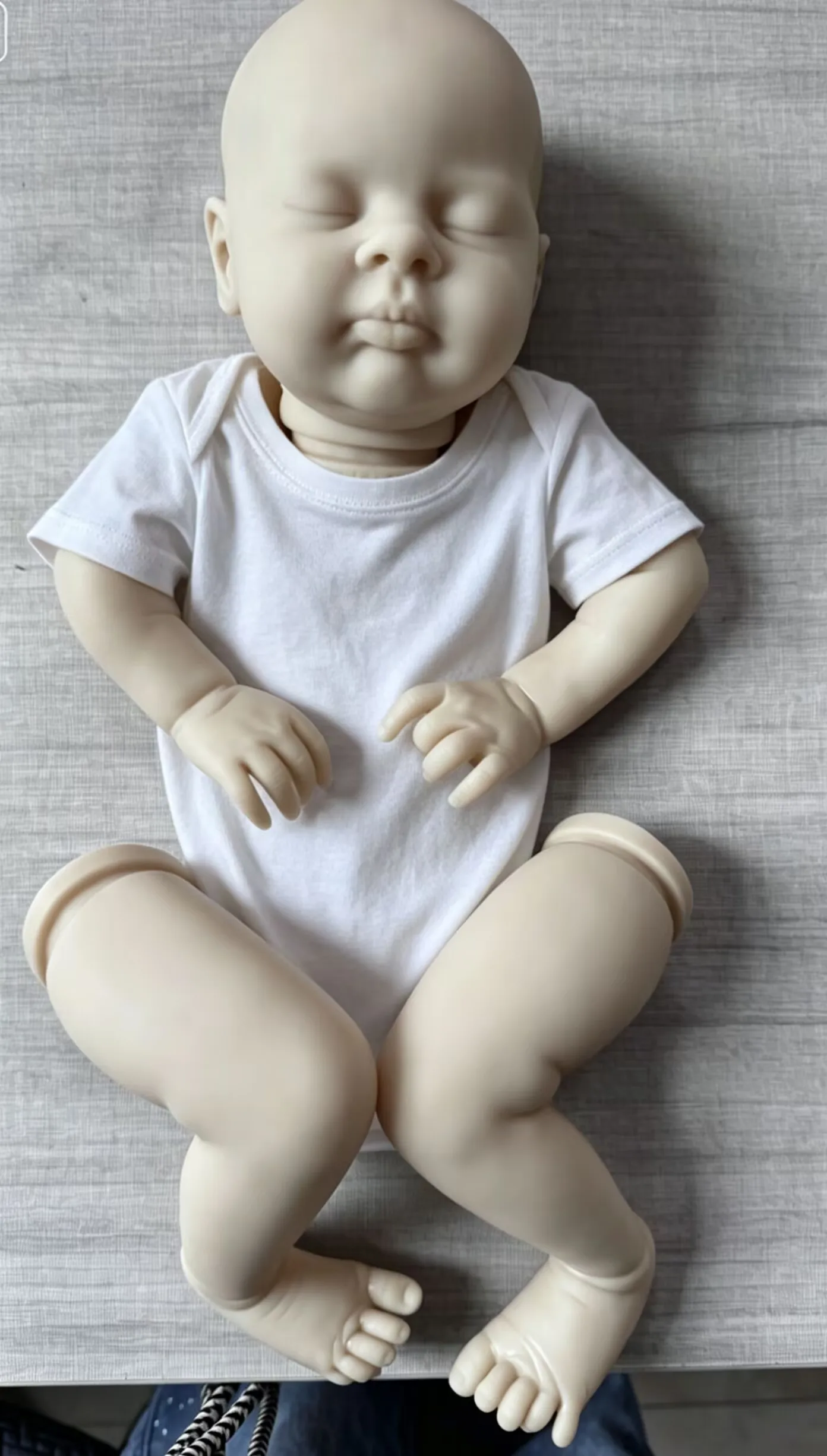 NPK New 19inch Popular Unfinished Unpaintedd Unassembled Reborn Doll Kit Esenia with cloth body DIY doll parts for Artists