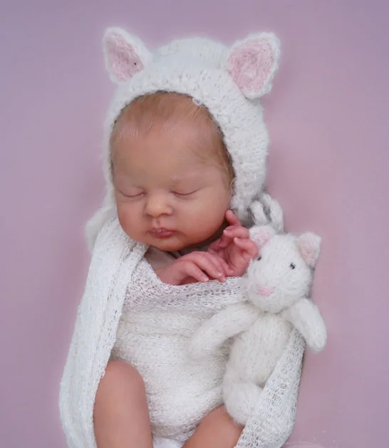 NPK New 19inch Popular Unfinished Unpaintedd Unassembled Reborn Doll Kit Esenia with cloth body DIY doll parts for Artists