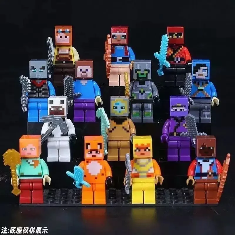 30/60pcs Cartoon Minecraft Building Blocks Small Particle Puzzle Assembly DIY Dolls Male and Female Toy Gifts