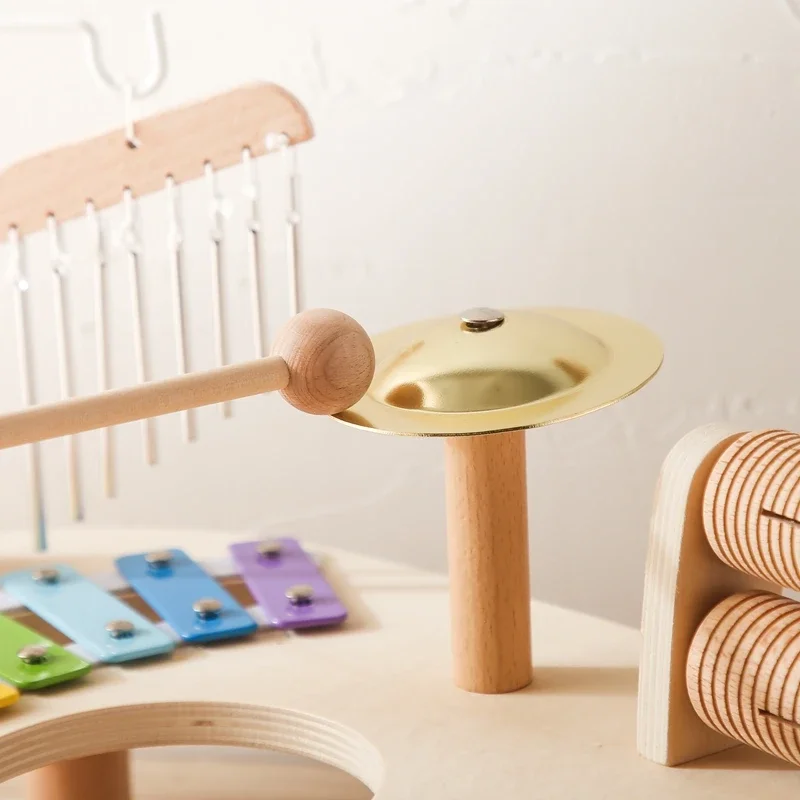 1A-Educational Toys Wooden Aeolian Bells Montessori Children's Musical Toys Xylophone Newborn Birthday Gifts Music Table Toys