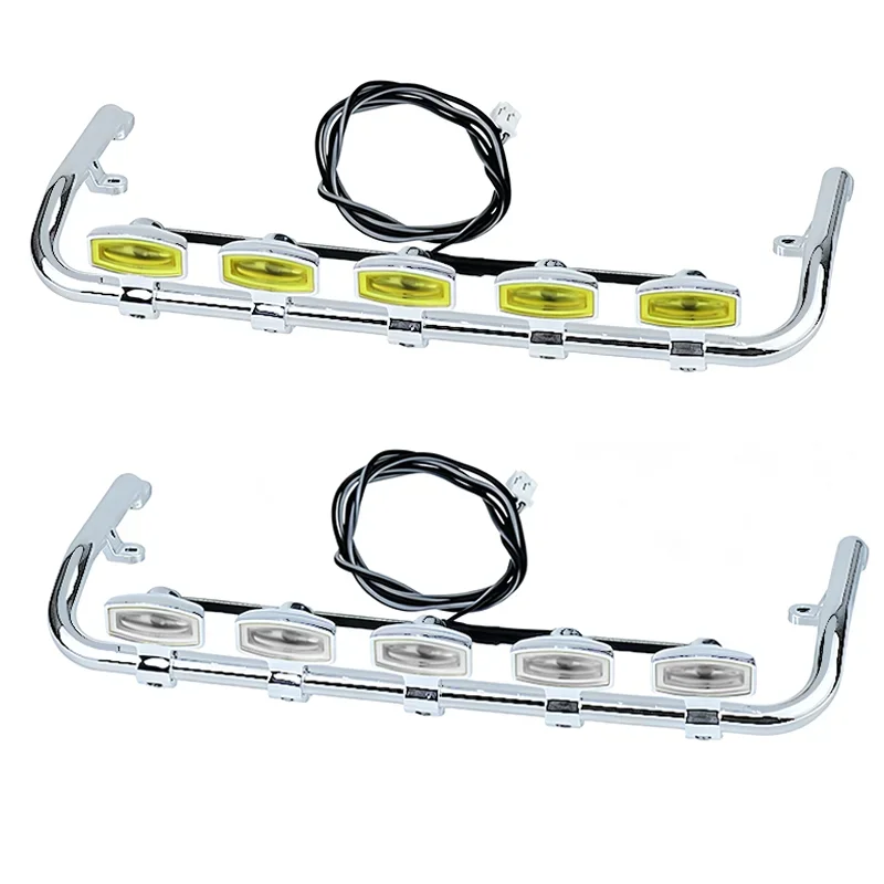 LED Car Roof Spotlights White/yellow Lights for Tamiya 1/14 RC Truck for SCANIA 770S R620 for Volvo FH16 for ACTROS 3363 Car