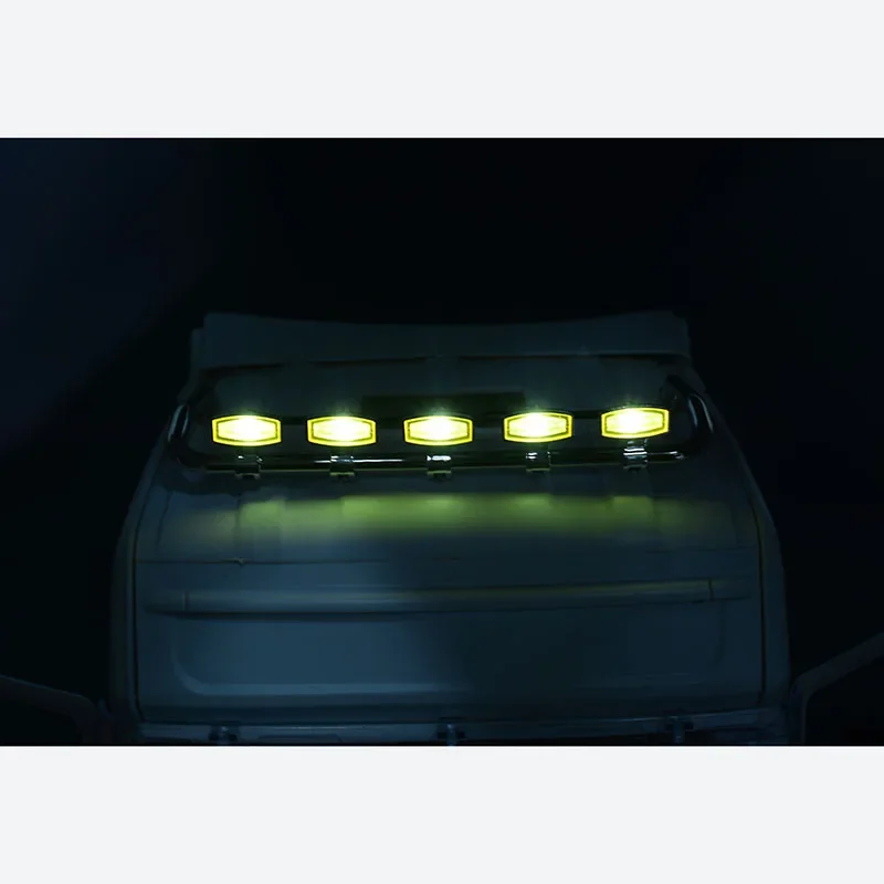 LED Car Roof Spotlights White/yellow Lights for Tamiya 1/14 RC Truck for SCANIA 770S R620 for Volvo FH16 for ACTROS 3363 Car