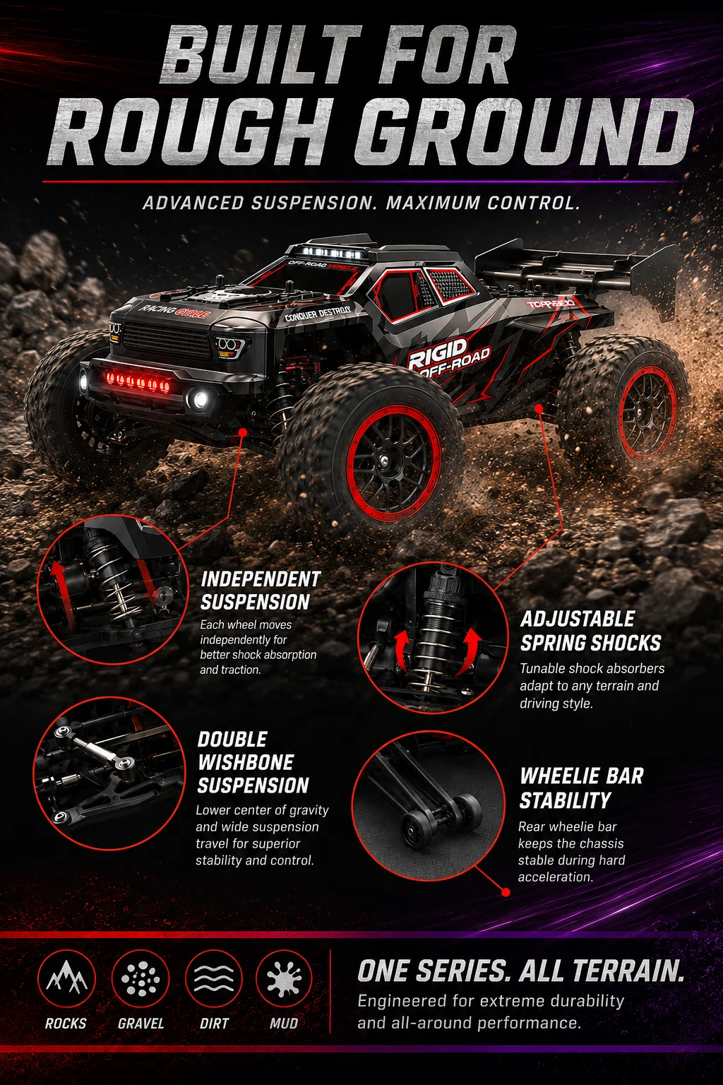 Sg316 Rc Car 4X4 Off Road 75Km/H Brushless Motor 35Km/H Brush Motor with Metal Drive Shaft 2.4g High Speed Remote Control Car