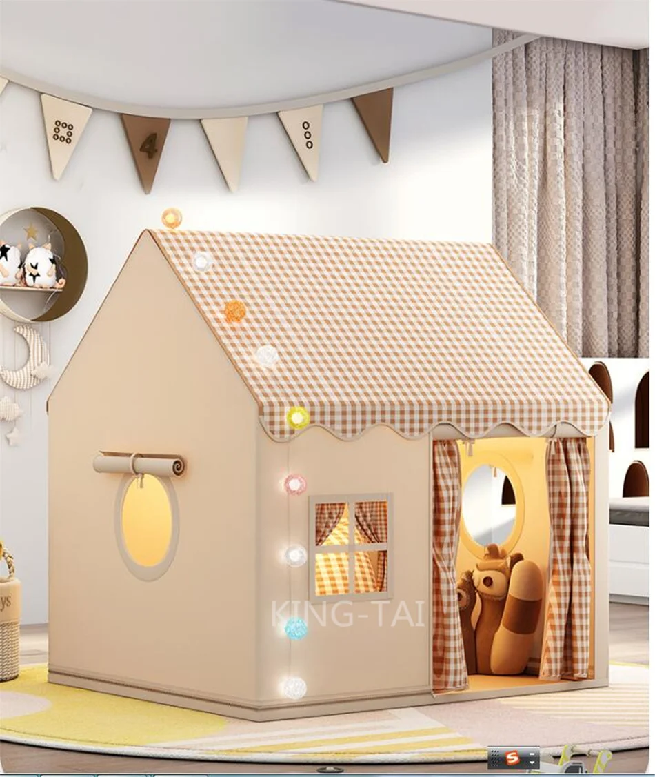 Kid Toys Tent Princess Castle Play House Cubby Children Small House Folding Indoor Play Tent Baby Tent Solid Frame No Light Ball