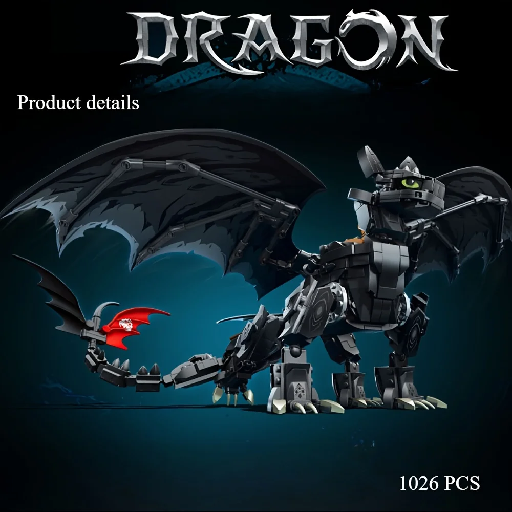 1026 PCS Mysterious Creature Dragon Model Puzzle Building Blocks - Hobbyist Collectibles ornaments & Decorations - Perfect Gifts