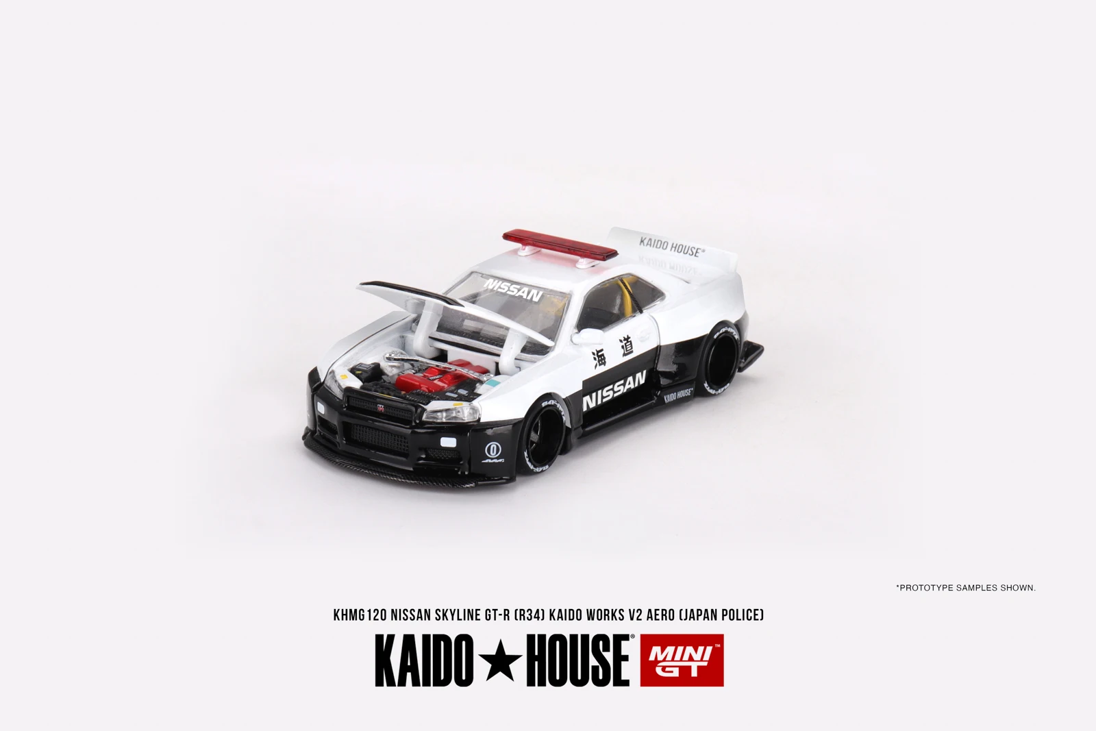 Kaido House+MINIGT TSM 1:64 120 Skyline GTR R34 Kaido Works V2 Aero Diecast Model Car