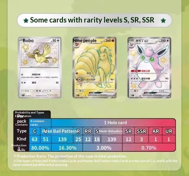 PTCG SV 151 Series Cards Simplified Chinese Ponyta Gengar Rare Holo Collectible PKM Trading Card Game Adult Gift For Fans