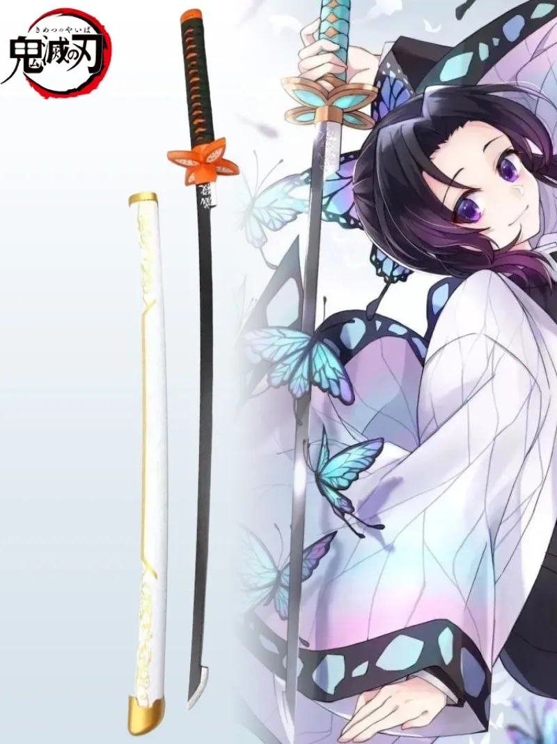 104cm Demon Slayer Shinobu Katana Kimetsu No Yaiba Tanjirou Cosplay Schwert Ninja Knife Real Japanese Samurai Sword Toy Gift