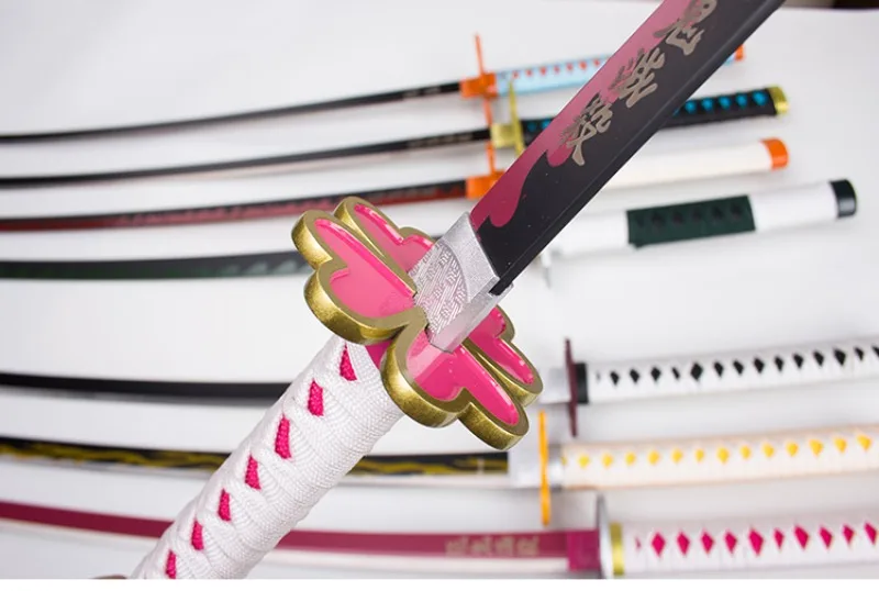 104cm Demon Slayer Shinobu Katana Kimetsu No Yaiba Tanjirou Cosplay Schwert Ninja Knife Real Japanese Samurai Sword Toy Gift