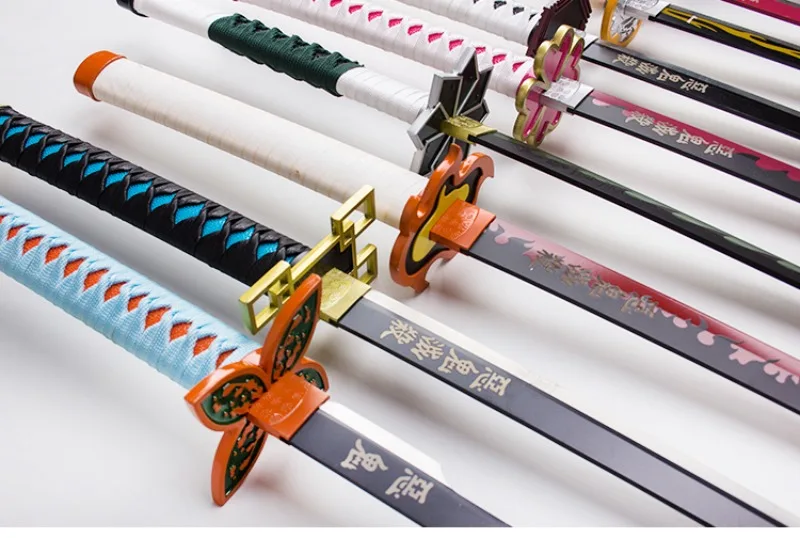 104cm Demon Slayer Shinobu Katana Kimetsu No Yaiba Tanjirou Cosplay Schwert Ninja Knife Real Japanese Samurai Sword Toy Gift