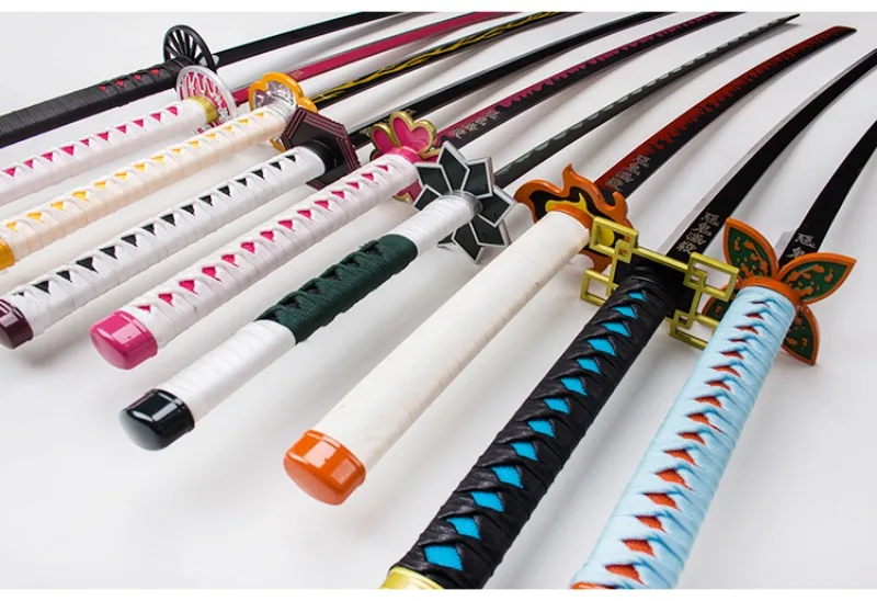 104cm Demon Slayer Shinobu Katana Kimetsu No Yaiba Tanjirou Cosplay Schwert Ninja Knife Real Japanese Samurai Sword Toy Gift