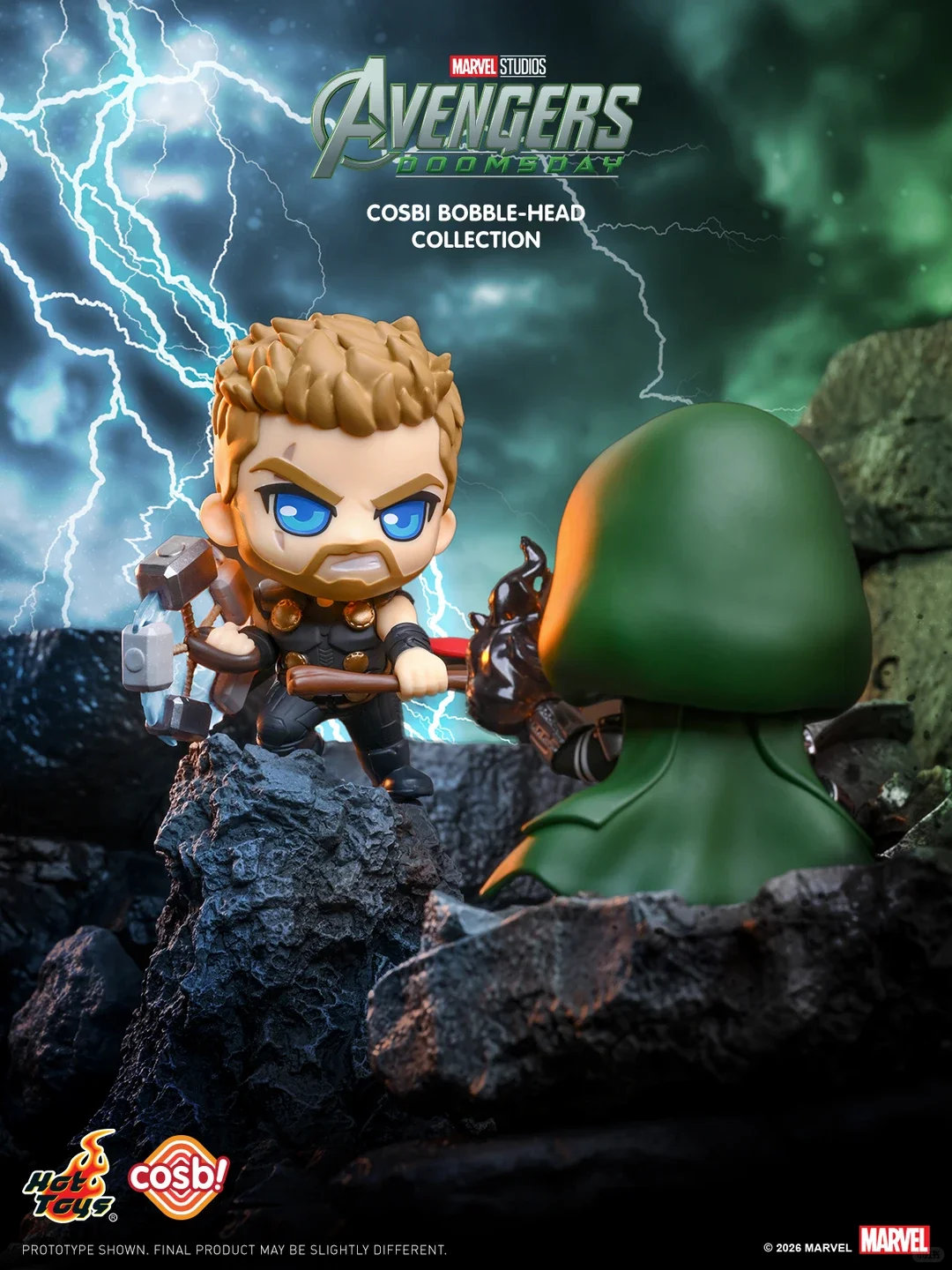 Original Hot Toys Marvel Avengers 5: Doomsday Cosbi Bobble-Head Collection Blind Box Action Figures Ornaments Collect Toys Gifts