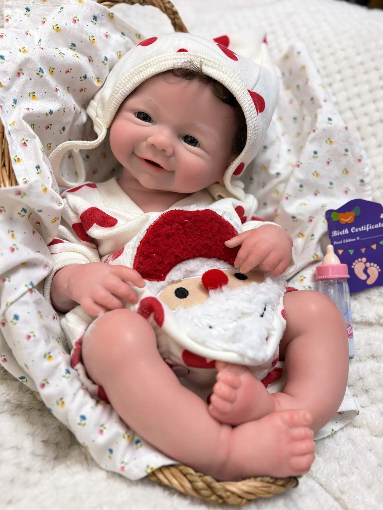 Lifelike 18 Inch Soft Silicone Handcrafted Hair Transplant Style Reborn Baby Vivienne As A Birthday Gift