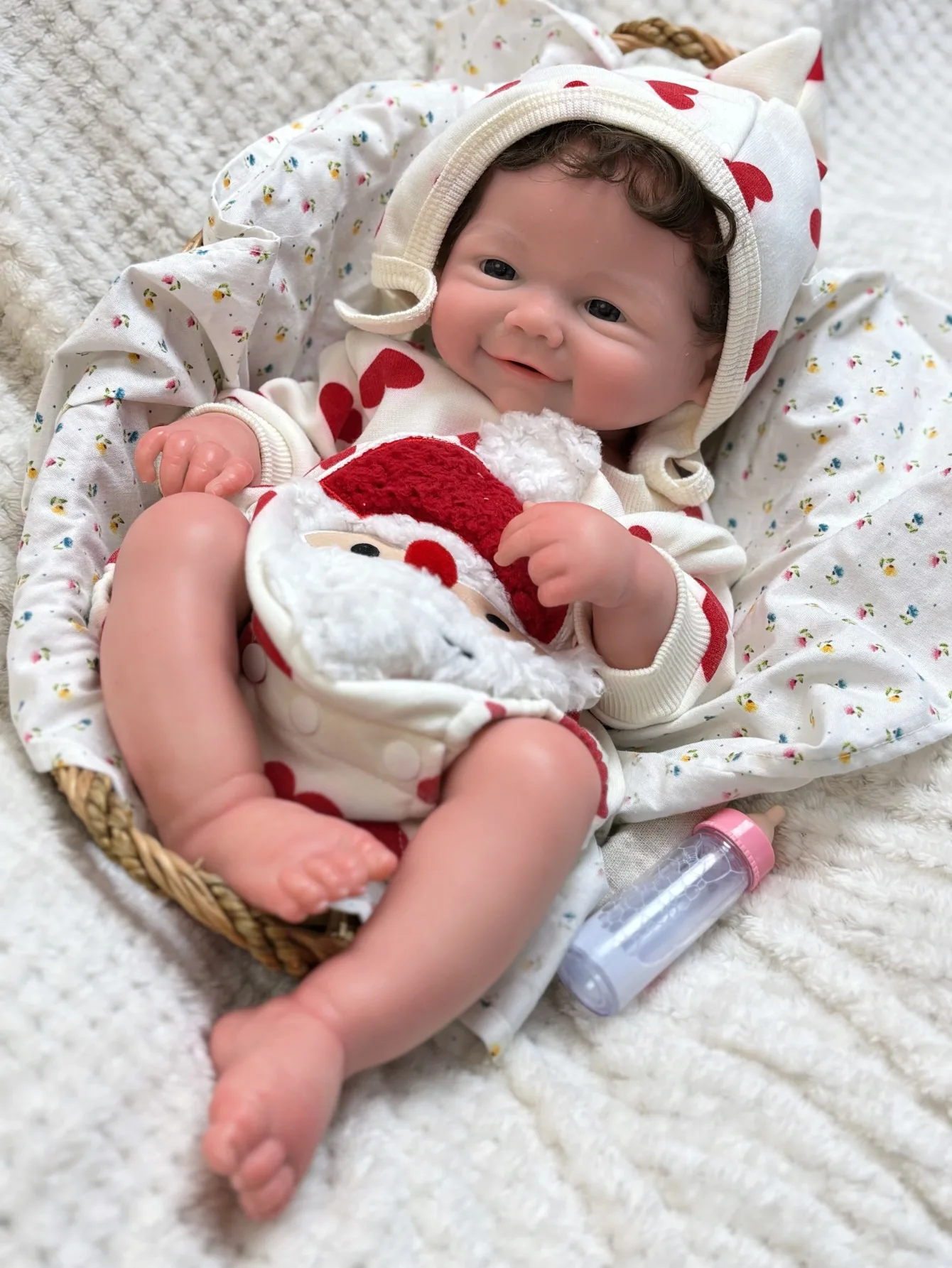 Lifelike 18 Inch Soft Silicone Handcrafted Hair Transplant Style Reborn Baby Vivienne As A Birthday Gift