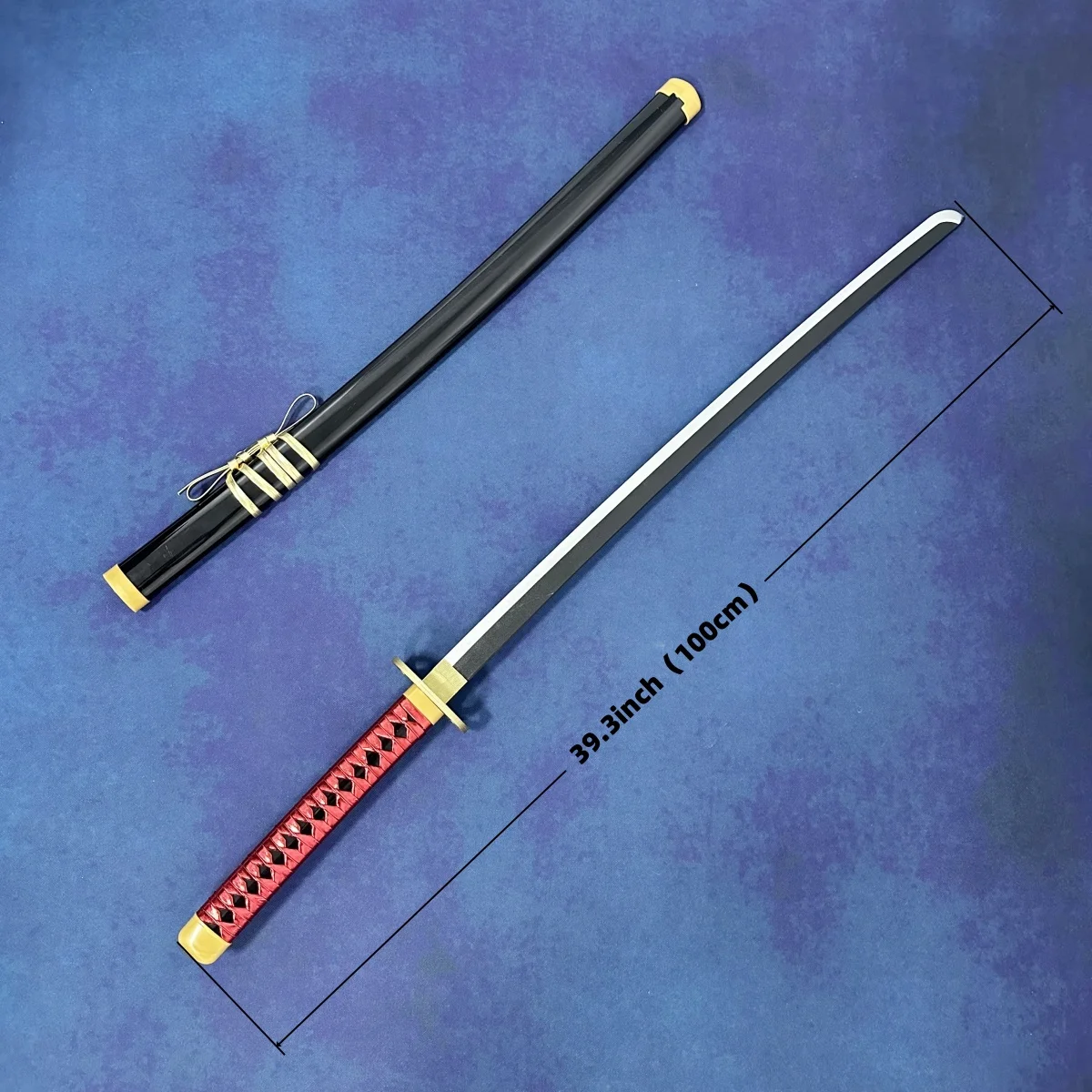 40inch Okkotsu Yuta Katana Real Size Katana Samurai Jujutsu Kaisen Wooden Ninja Knife Sabre Unsharp Anime Cosplay Prop Toy Gift