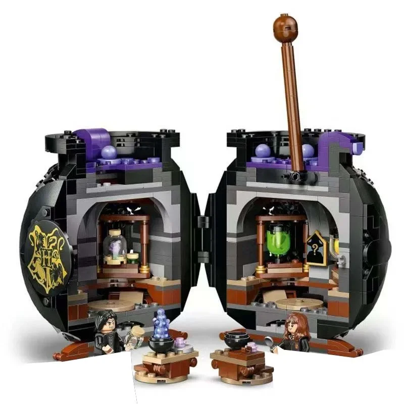 652pcs Secret Potions Classroom Building Blocks Cauldron Moc Sets Creative Model Bricks Toys For Fans Birthday Christmas Gifts