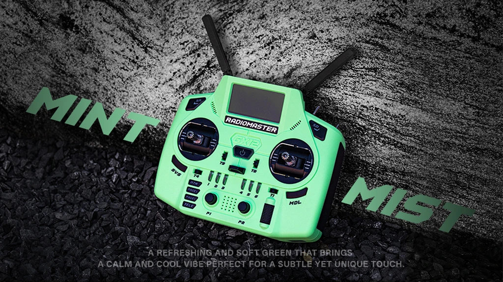 Radiomaster GX12 Crush 1000HZ 3D Digital CNC Hall Gimbal Dual Band Antenna Emini XROSSBAND EXpressLRS Radio Controller