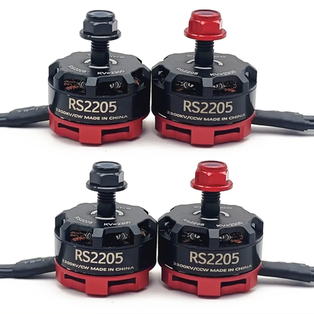 2 Pair Brushless Motor RS2205 2300KV CW/CCW Aircraft Model Four Axis 5-Inch for 2-6S 20A/30A/40A FPV Racing Quadcopter ESC Drone