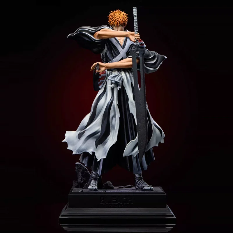 35cm Bleach Dual Blades Ichigo Kurosaki Figure Thousand-Year Blood War Anime Statue Desktop Ornament Collect Model Toy Boys Gift