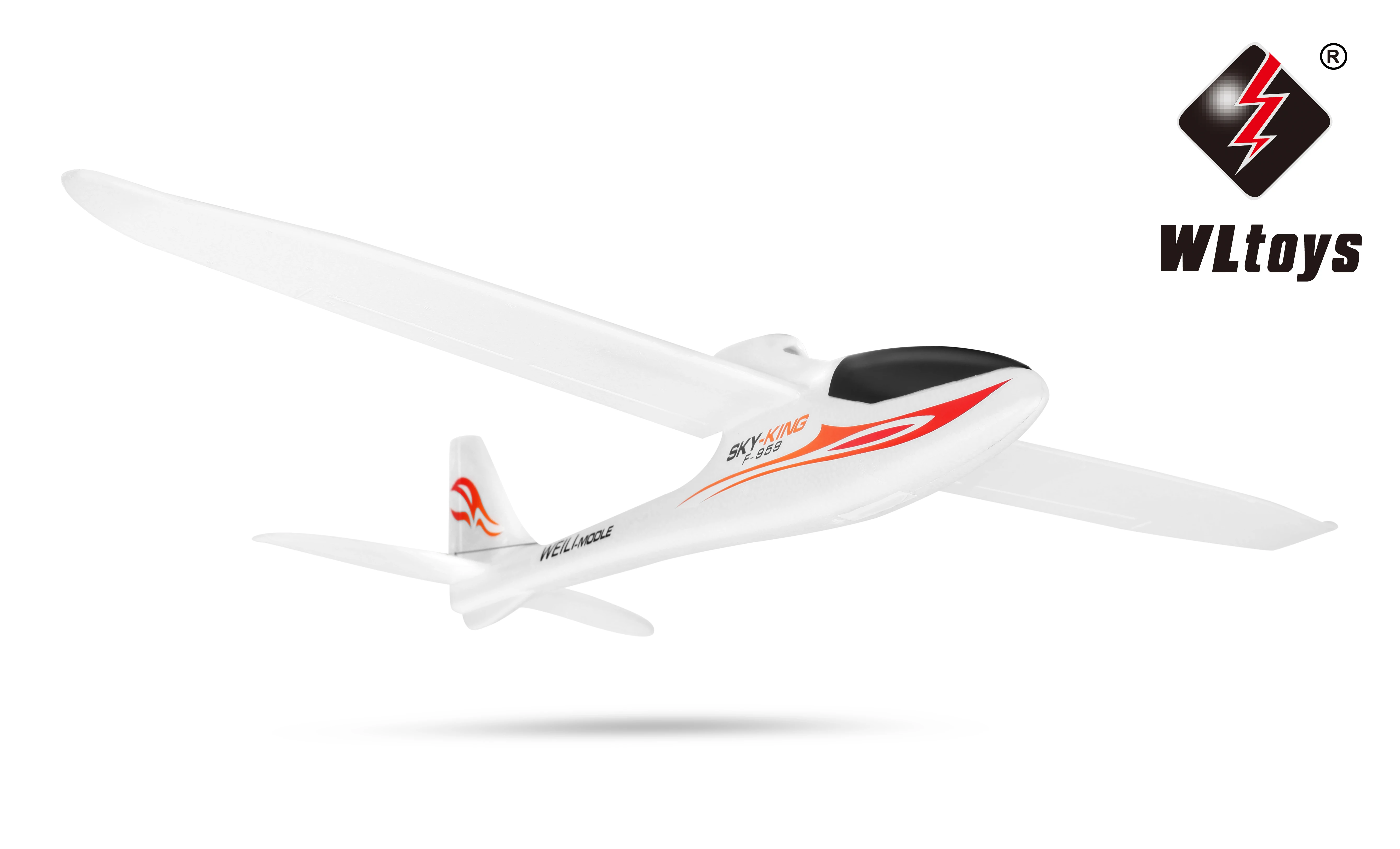 Wltoys F959S 2.4G 3CH RC Airplane With Gyro Sky King Fixed Plane Push-speed Glider RTF Version For Kids And Adults Gift