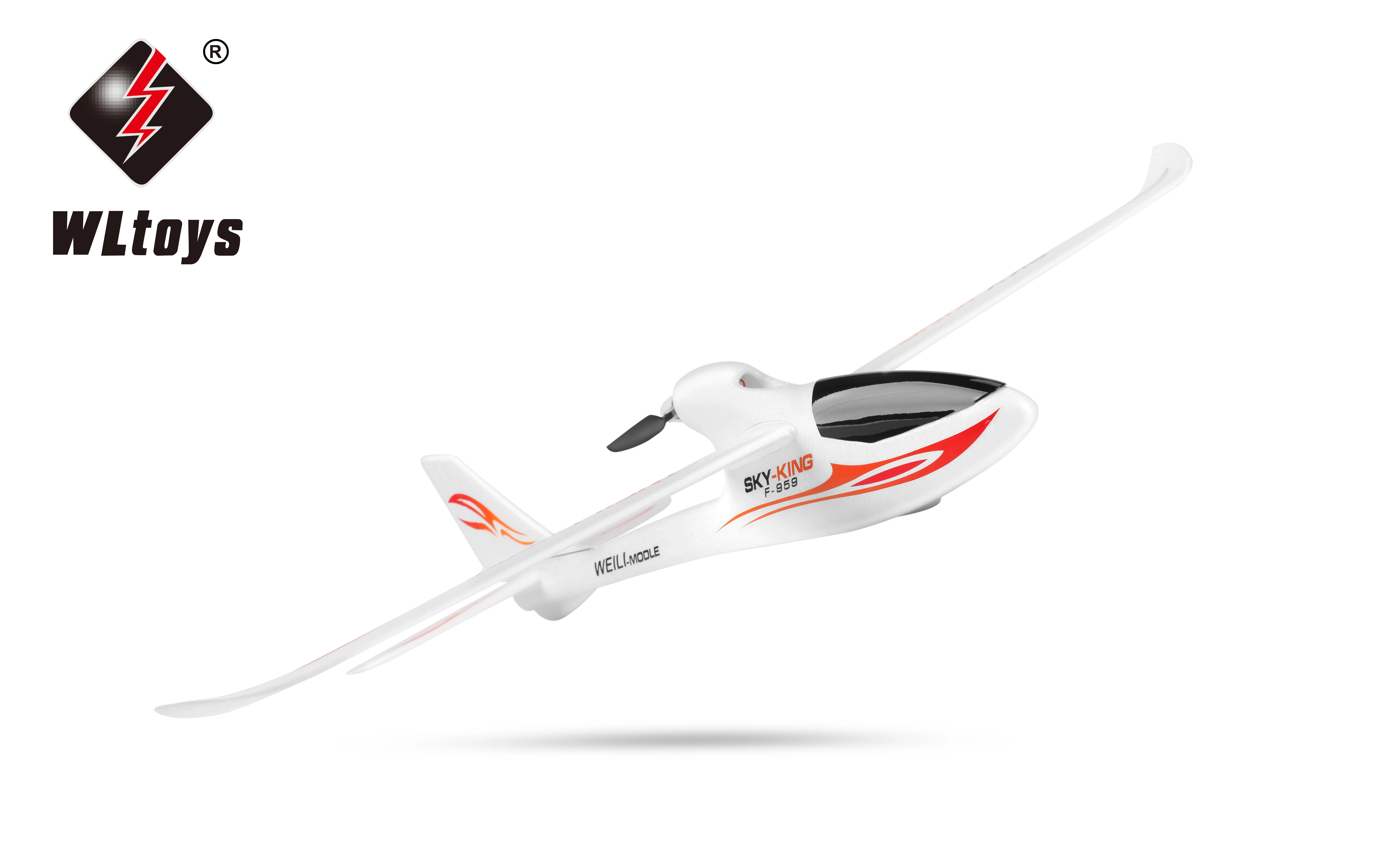Wltoys F959S 2.4G 3CH RC Airplane With Gyro Sky King Fixed Plane Push-speed Glider RTF Version For Kids And Adults Gift