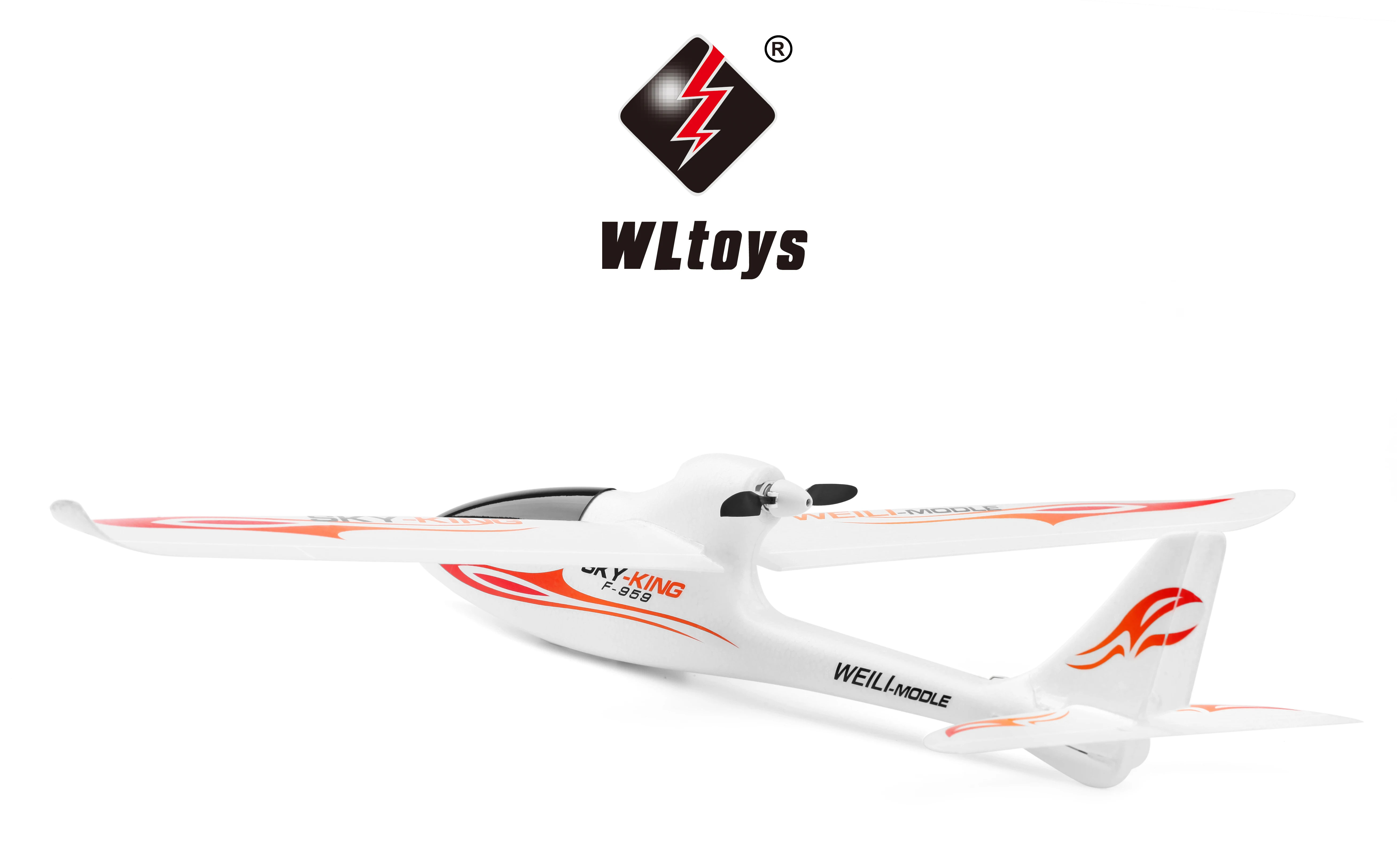 Wltoys F959S 2.4G 3CH RC Airplane With Gyro Sky King Fixed Plane Push-speed Glider RTF Version For Kids And Adults Gift