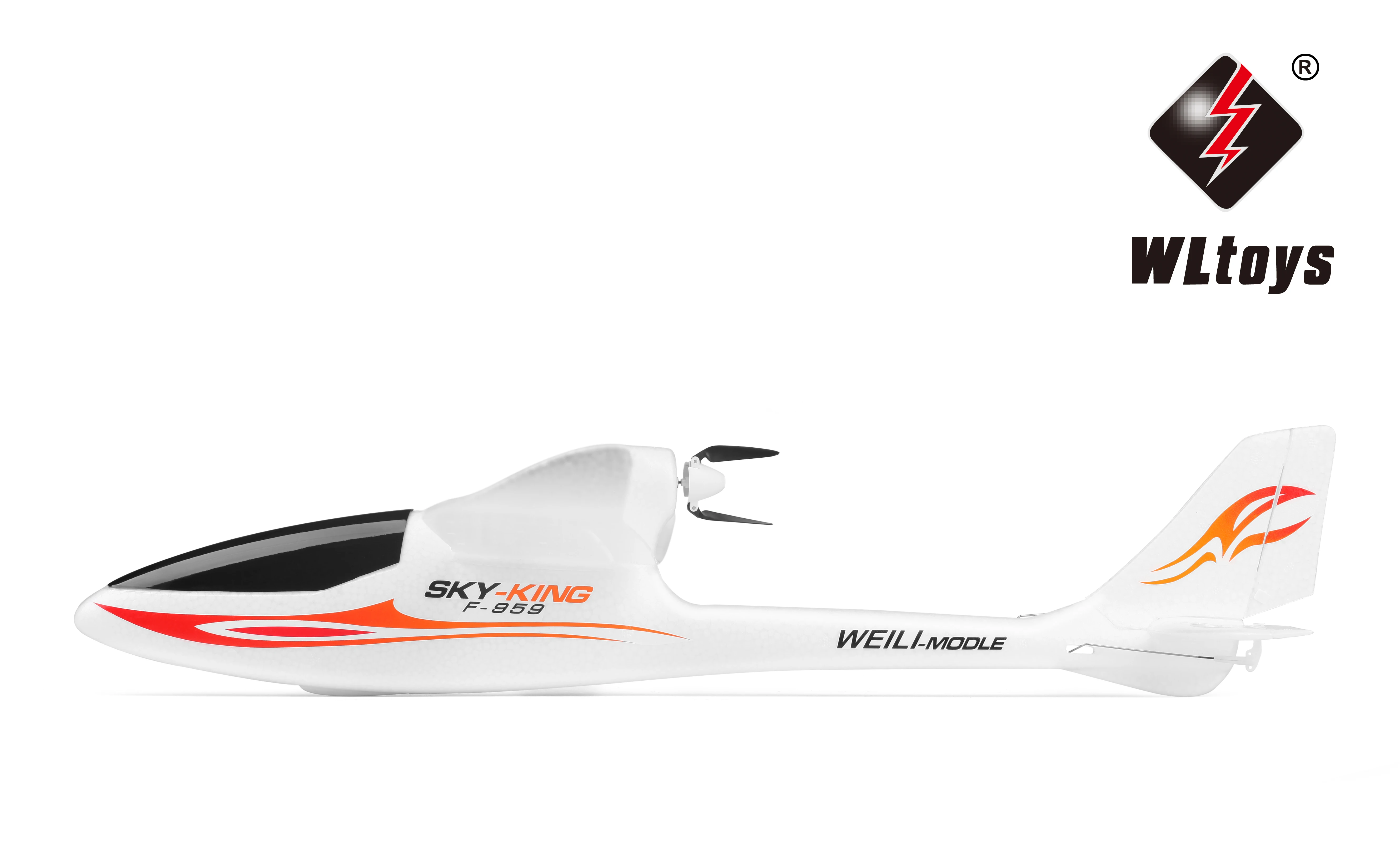 Wltoys F959S 2.4G 3CH RC Airplane With Gyro Sky King Fixed Plane Push-speed Glider RTF Version For Kids And Adults Gift