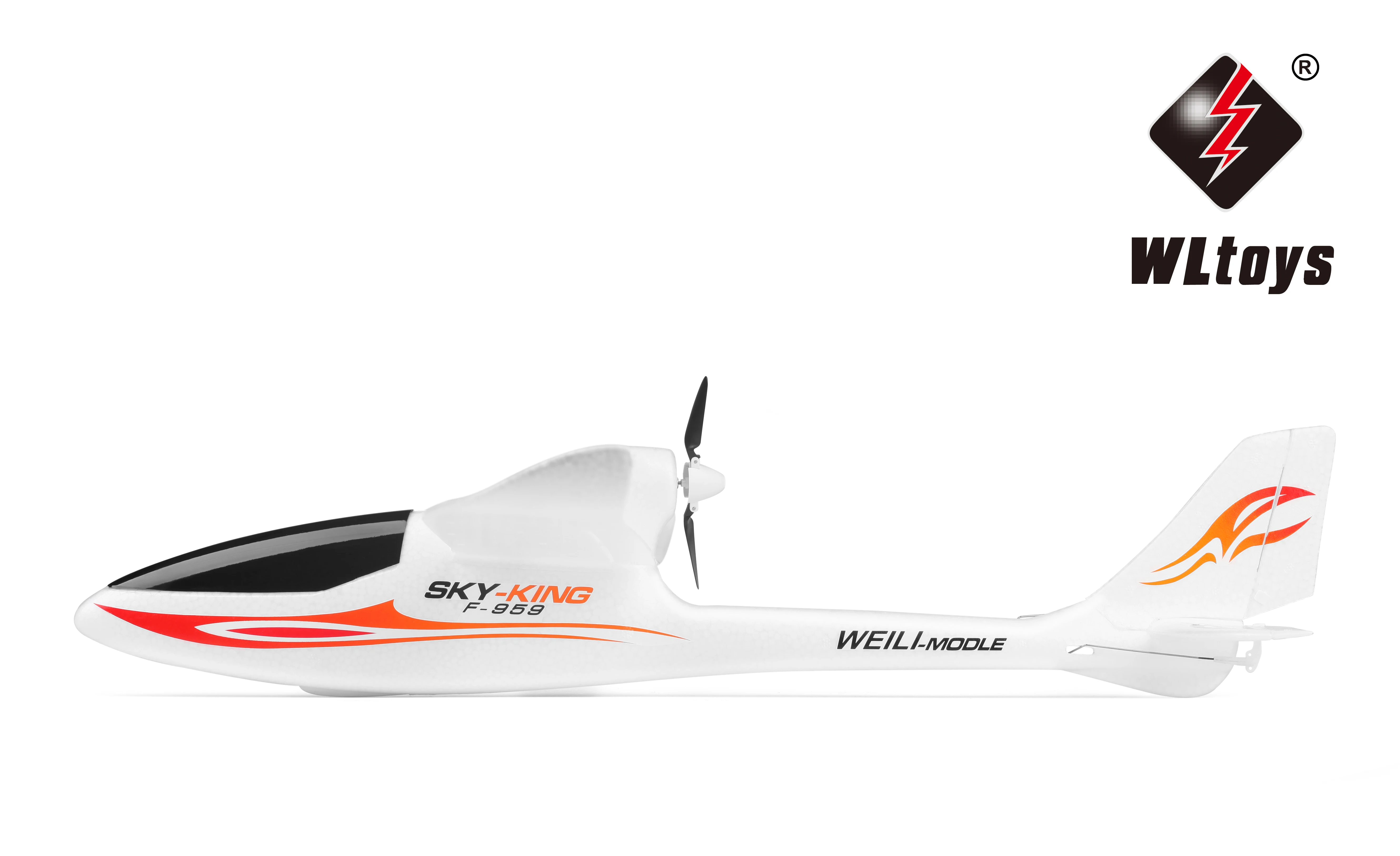 Wltoys F959S 2.4G 3CH RC Airplane With Gyro Sky King Fixed Plane Push-speed Glider RTF Version For Kids And Adults Gift